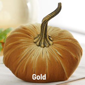 Velvet Pumpkins | Fall Mantel Décor & Thoughtful Gift - Large