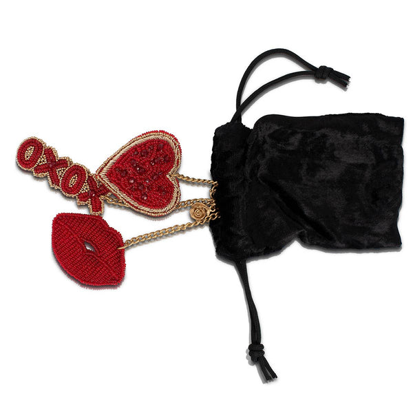 Lovers Lane Heart and Lips Charm