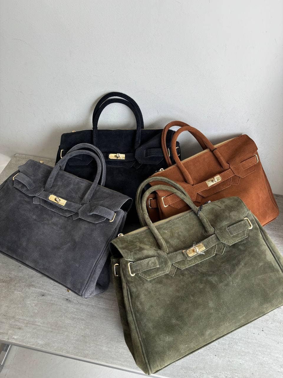 H-Style Structured Bag — Large / Camel