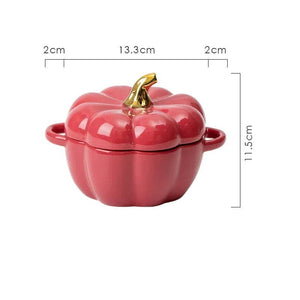 Orange Pumpkin Terrine Bowl with Lid