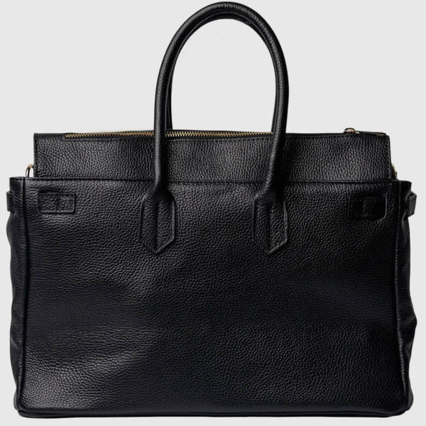 Monica Black Leather Handbag