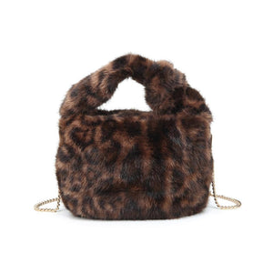 Monica - Faux Fur Crossbody: Black