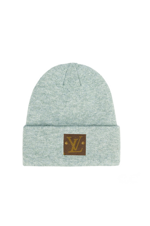 Louis Vuitton Upcycled Beanie – Authentic Patch Burgundy