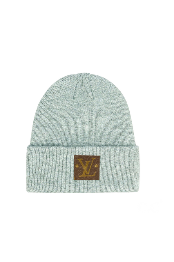 Louis Vuitton Upcycled Beanie – Authentic Patch Burgundy