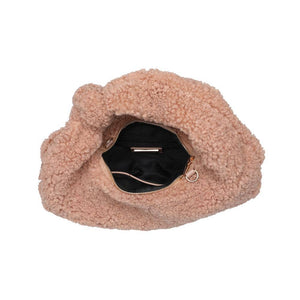 Charlene Sherpa Shearling Shoulder Bag: Tan