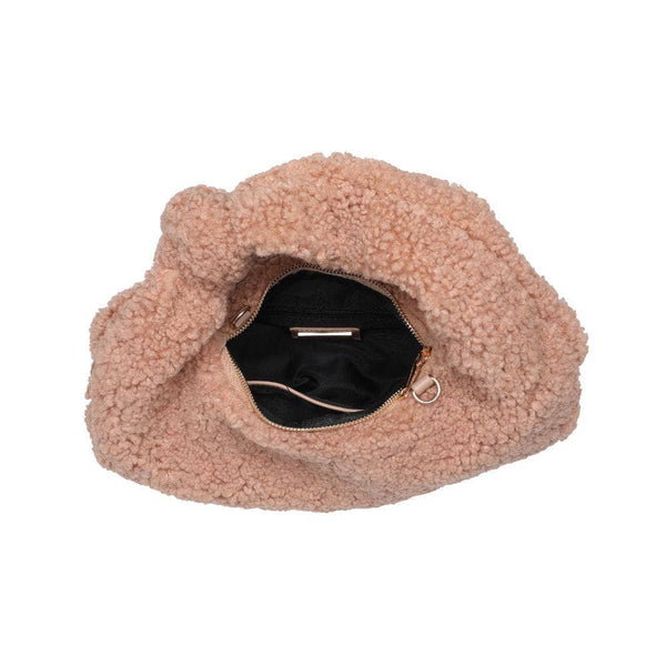 Charlene Sherpa Shearling Shoulder Bag: Ivory