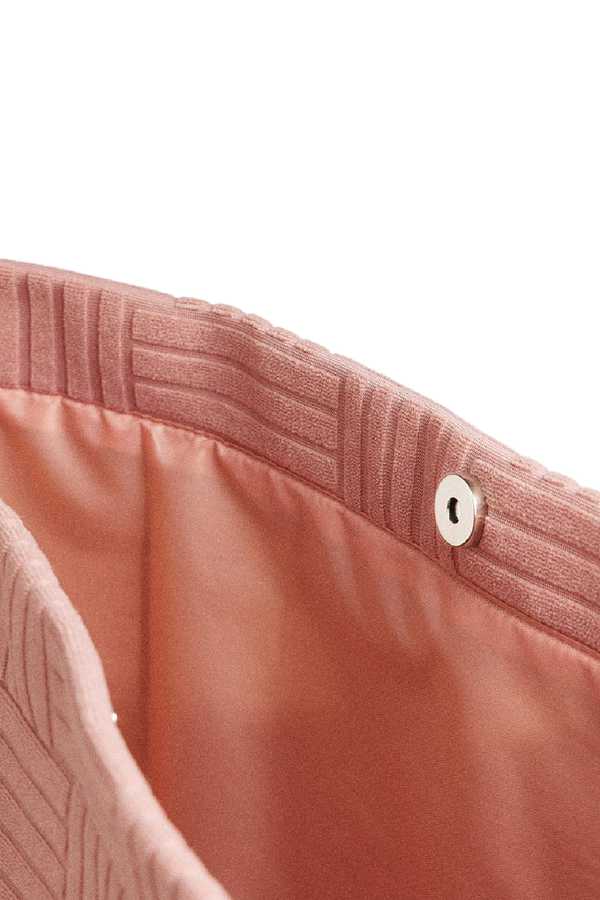 Upcycled Terry Cloth Tote Bag: Ivory