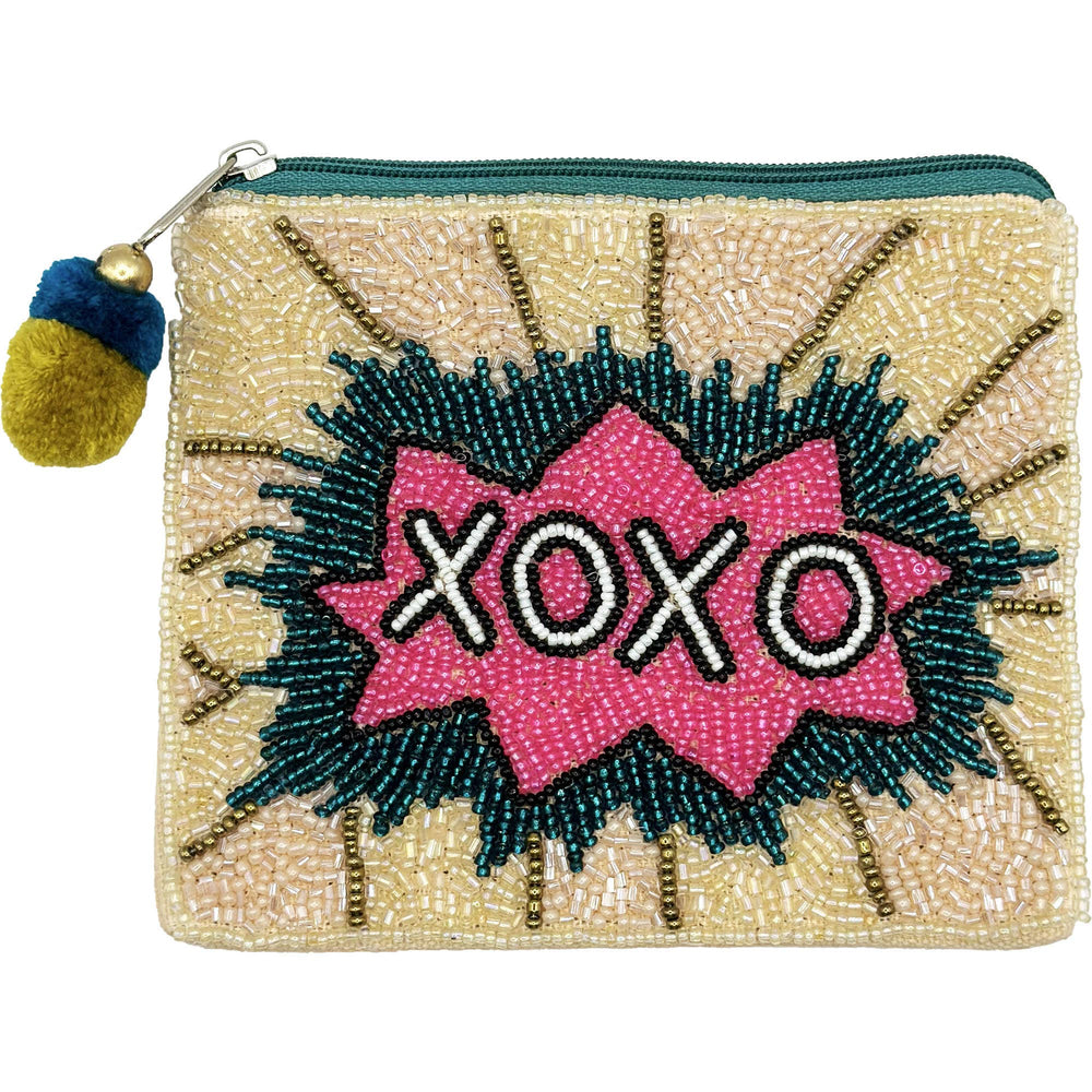 XOXO Beaded Coin Purse LAC-CP-1386
