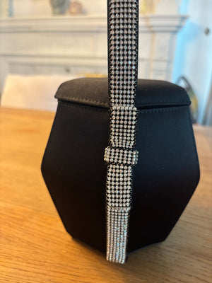 Kara Black Bow Basket Bag