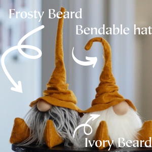 Fall Wizard Gnomes – Gold -Ivory Beard / Large