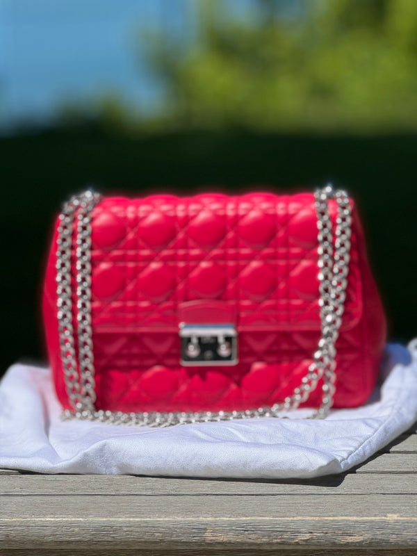 Dior Miss Dior Medium Pink Cannage quilted shoulder bag with SHW 2013