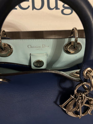 Christian Dior Diorissimo Tote – Cobalt Blue with Robin’s Egg Interior