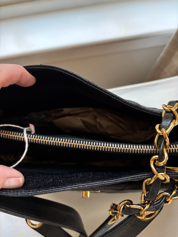 Chanel Vintage 4-Series Caviar Quilted Shoulder Tote with 24k Gold Hardware