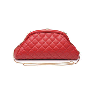 Ava - Quilted Clutch: Black