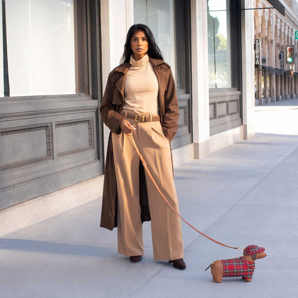 Mad About Plaid Dachshund Crossbody Bag