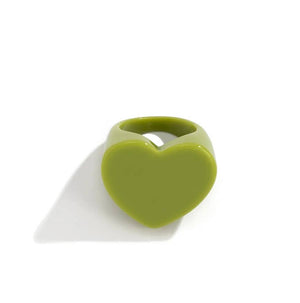 Sweetheart Acrylic Heart Ring | Nude
