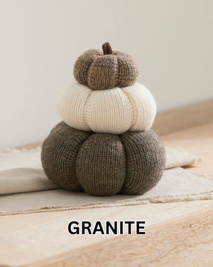 Stacked Set of 3 Cozy Knit Pumpkins | Fall Home Décor