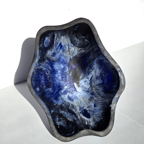 Organic Shape Resin Bowl - Entryway Catchall - Medium Size: Tiger