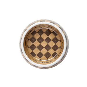 Checker Chewy Vuiton Bowl - Dog Bowls: Large
