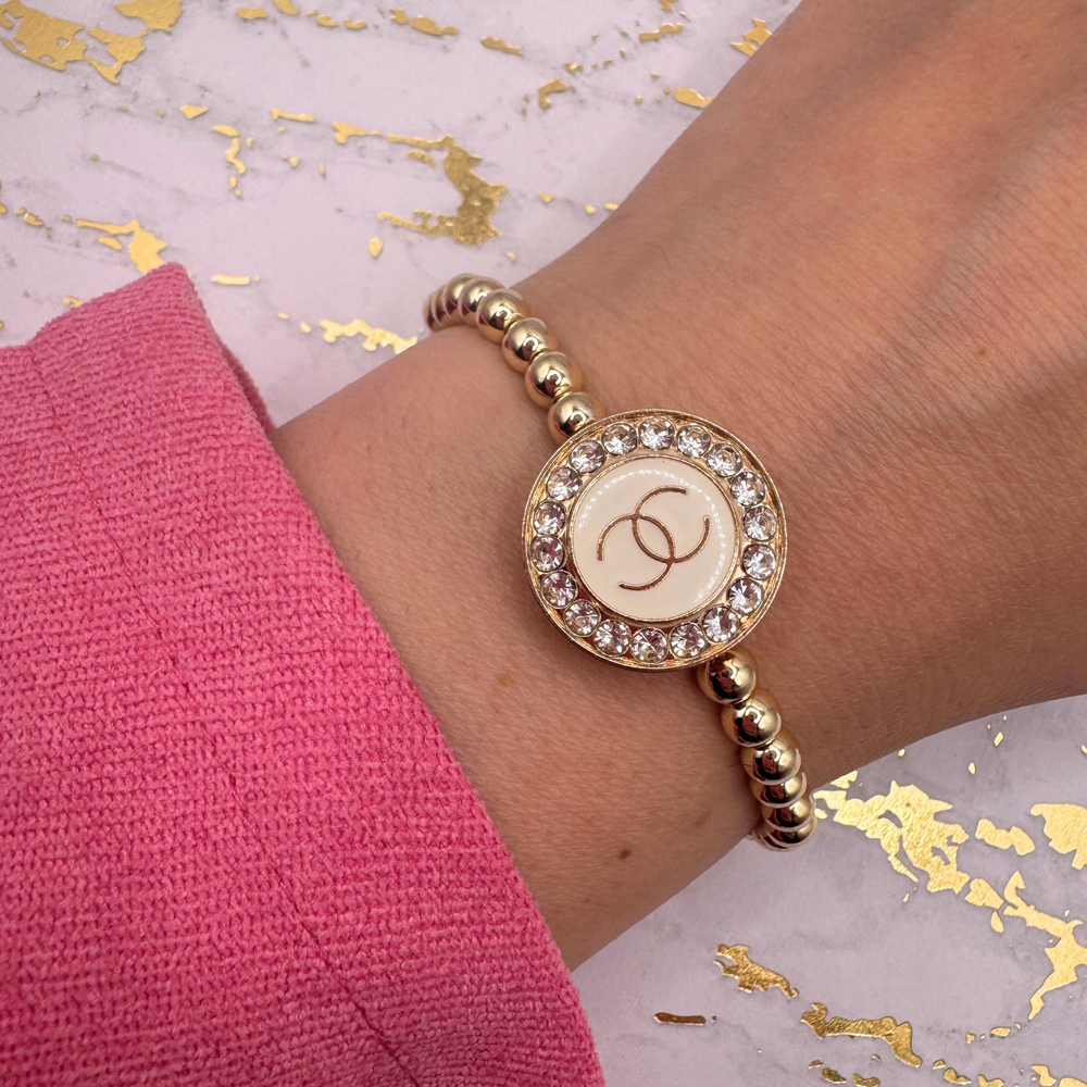 14K GF 5mm Beaded Bracelet: 7"