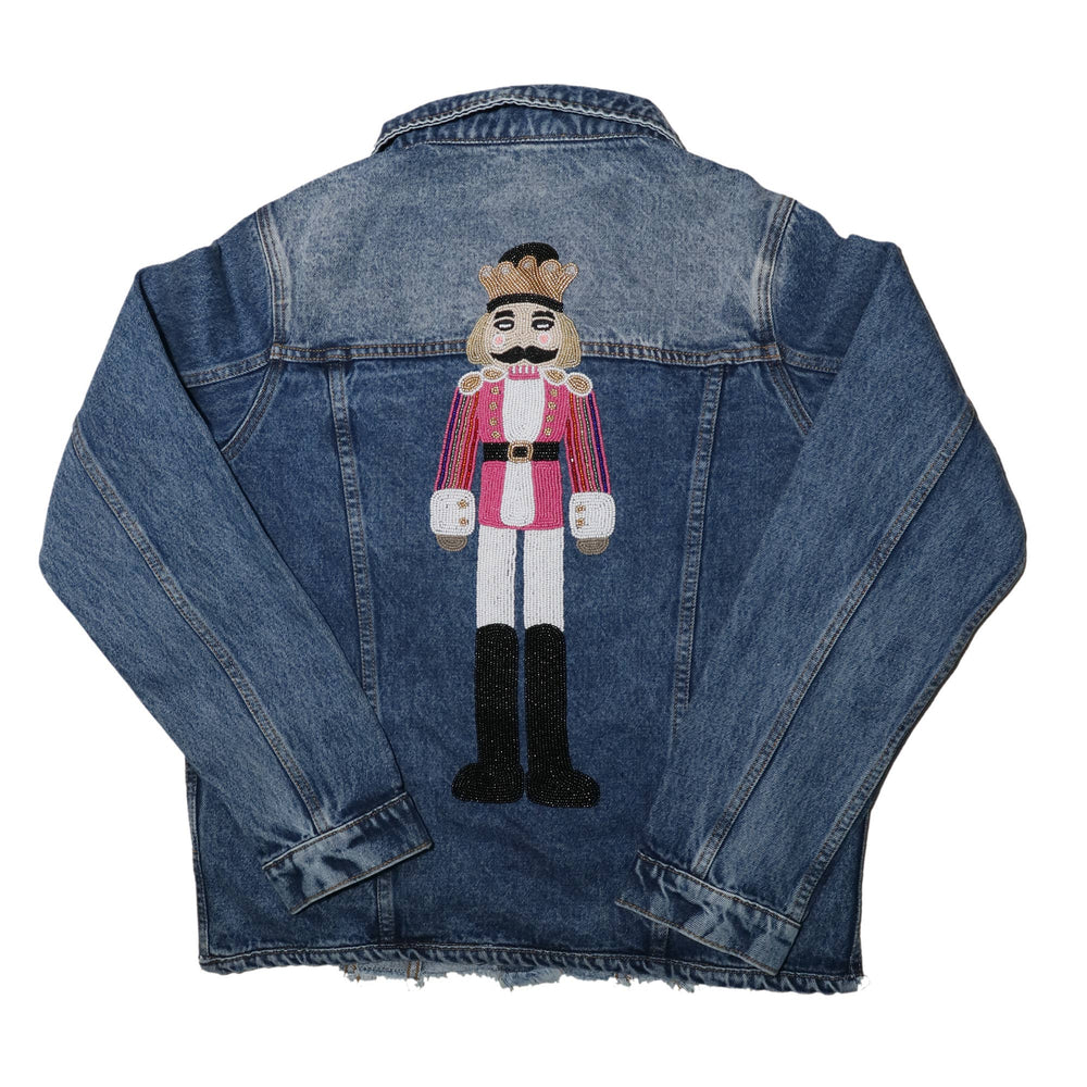 Denim Beaded Nutcracker Jacket