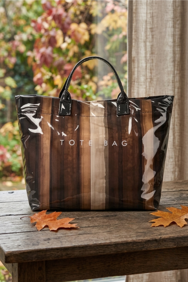 The Tote Bag | Brown Stripes