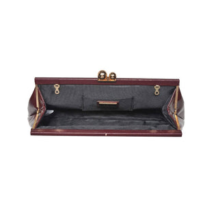 Joplin - Kisslock Clutch: Grey Multi