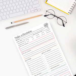 Making A Decision Planner: 50-Page Notepad