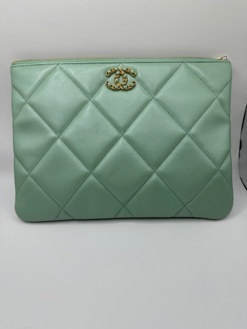 Chanel 19 Mint Pearl Envelope Pouch