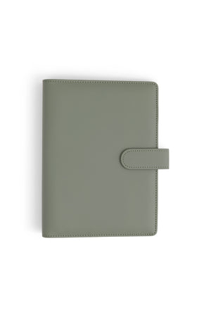 A5 Binder: 6 Hole with Elastic Pen Holder & Magnetic Closure: Yellow