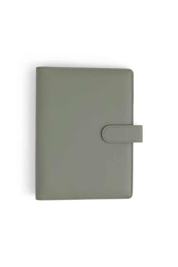 A5 Binder: 6 Hole with Elastic Pen Holder & Magnetic Closure: Yellow