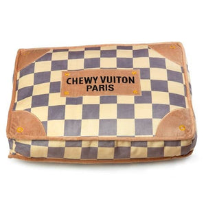 Checker Chewy Vuiton Bed Soft, Washable Dog Bed: Medium
