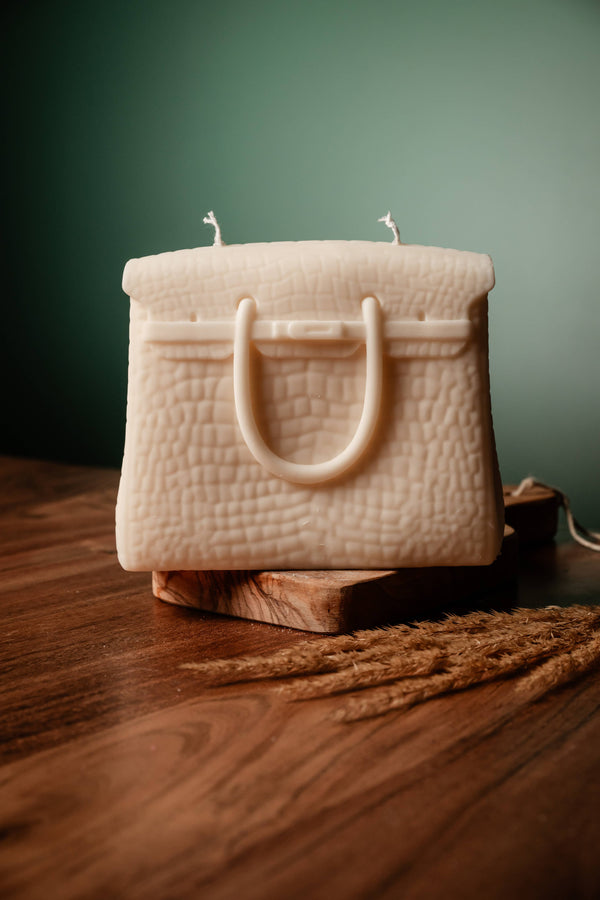 Luxury Bag - Huge Handbag Purse Candle/ Holiday Spice in Green