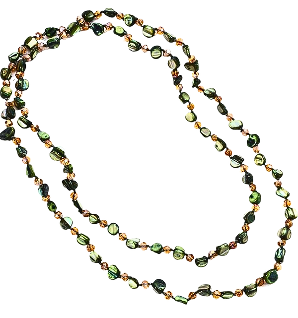 Long Ariel- Necklace-Natural Bead Long Necklace