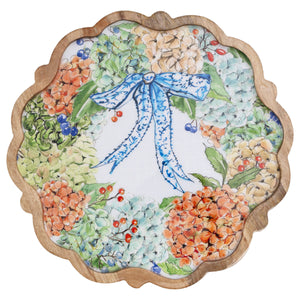 Fall Hydrangea Wavy Edge Platter Rosanne Beck