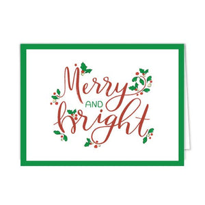 Folded Notecard Set of 10 | Merry and Bright