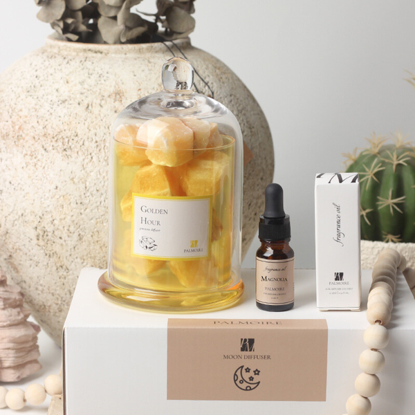 Golden Hour Gemstone Diffuser[rose/magnolia/lily]
