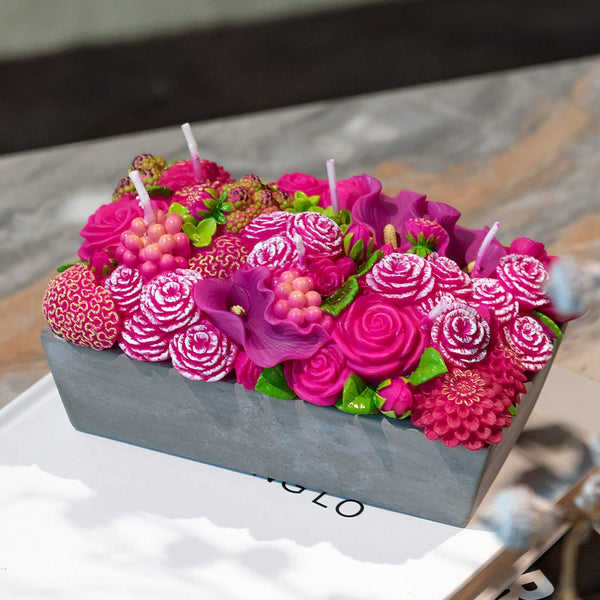 Flower Arrangement Candle