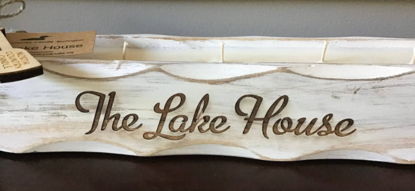 The Lake House Distressed Mango Wood Candle