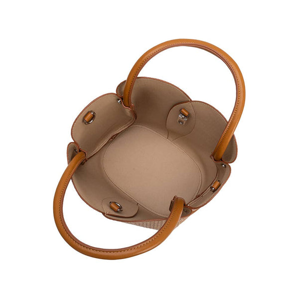 Tulip Raffia Embossed Recycled Top Handle