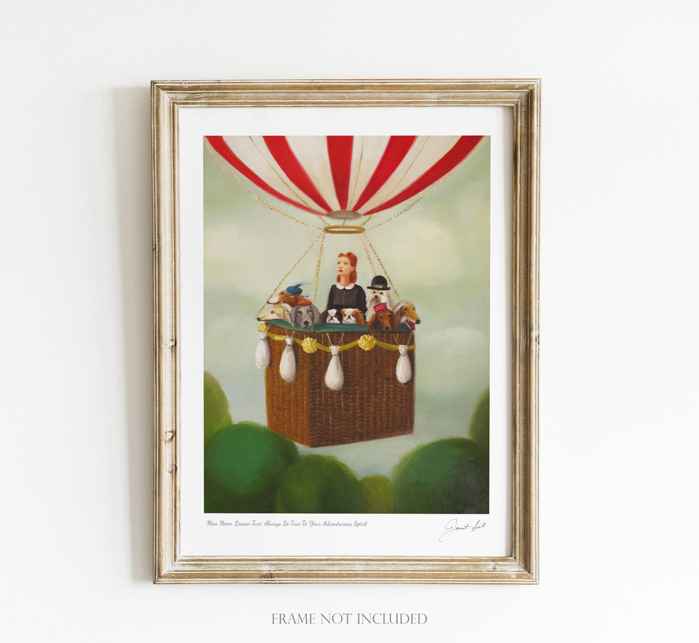 Miss Moon Lesson Two Art Print- 8.5 "X 11" with frame