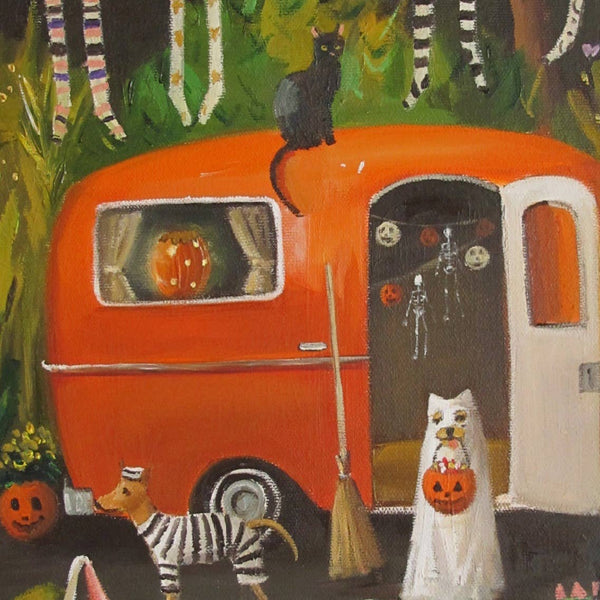 The Dogs Of Halloween Art Print - 8.5" X 11"