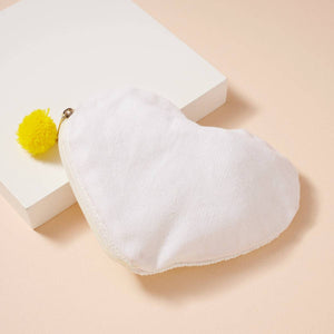 Pickleball Heart-Shaped Coin Purse Beaded