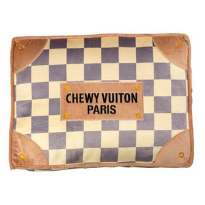 Checker Chewy Vuiton Bed Soft, Washable Dog Bed: Medium
