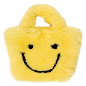 Faux Fur Fuzzy Happy Face Purses PerfectGift: PINK
