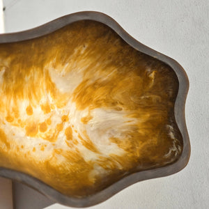 Organic Shape Resin Bowl - Entryway Catchall - Medium Size: Tiger