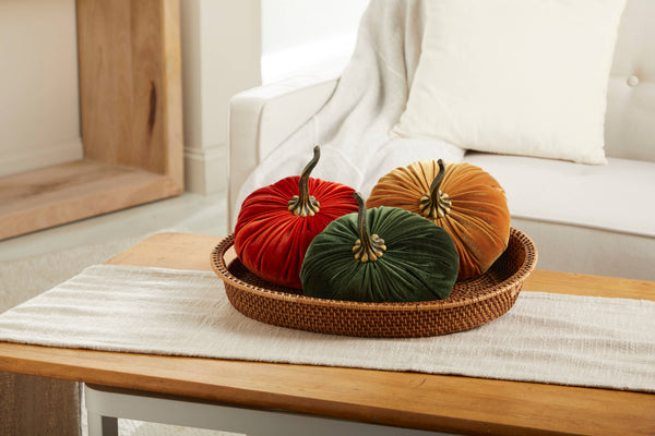 Velvet Pumpkin | Fall Accent & Thoughtful Gift - XL