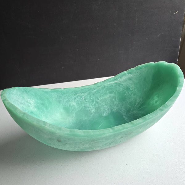 Medium Resin Trough - Entryway Catchall - Decorative Bowl: Ivory