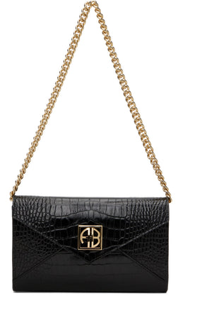 Annie Bing Black Small Elly Clutch Bag NWT