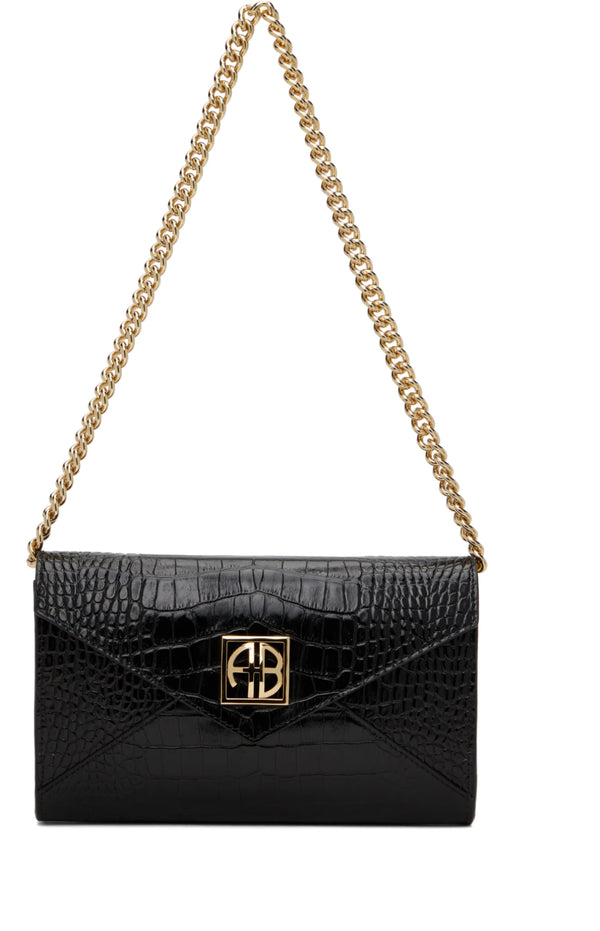 Annie Bing Black Small Elly Clutch Bag NWT